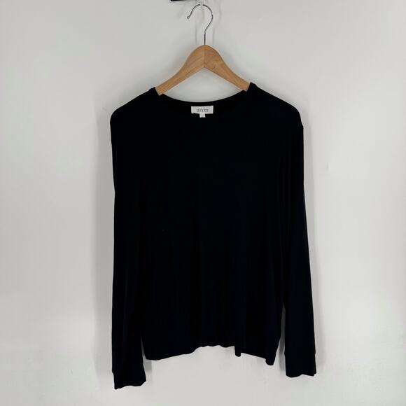 Haven Well Within Ribbed Black Long Sleeve Comfort Basic Top Size Large - Picture 6 of 7